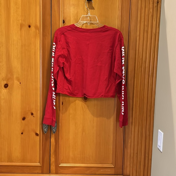 Selena Red Crop Top Long Sleeve Official Selena Merch Bidi Bidi Bom Bom - Picture 6 of 7